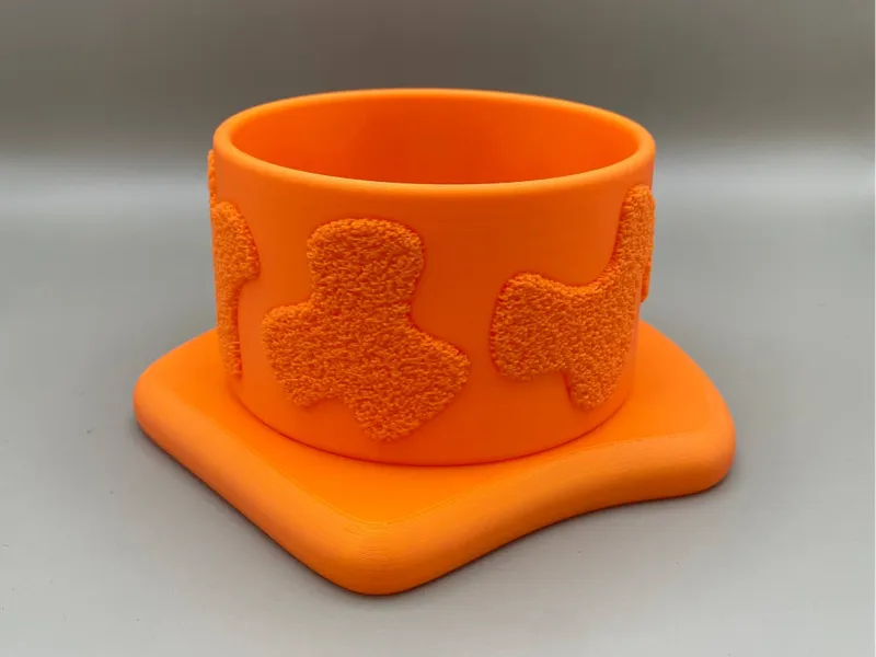 fuzzy planter, plant pot