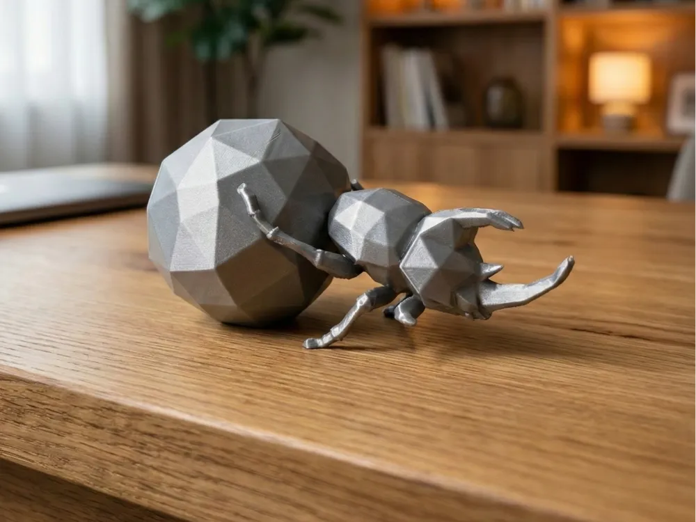 Low Poly Atlas Beetle - Mythology Figure - Free 3D Print Model - MakerWorld