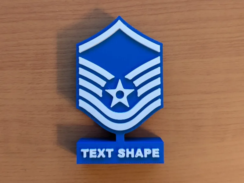 Air Force Master Sergeant E7 Stand Customizable