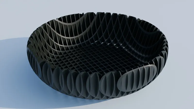 Squares See Through Bowl - Vertically