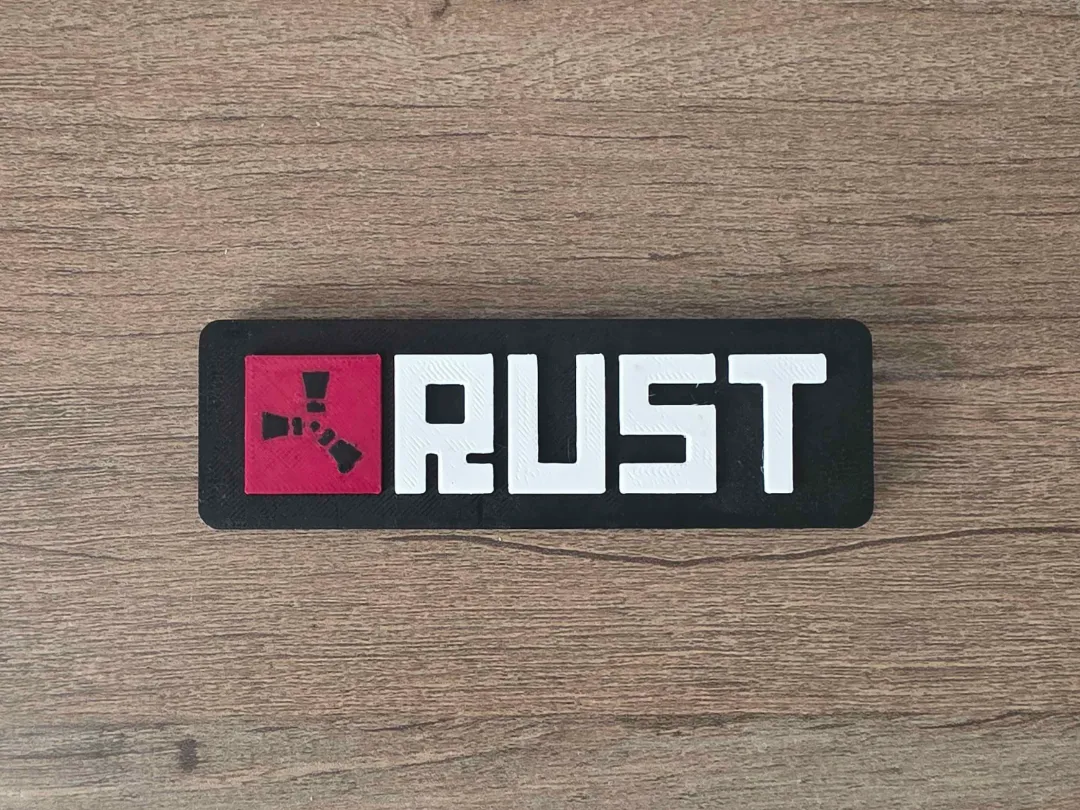 Rust Window Sign Rust Game Logo Sign - Free 3D Print Model - MakerWorld