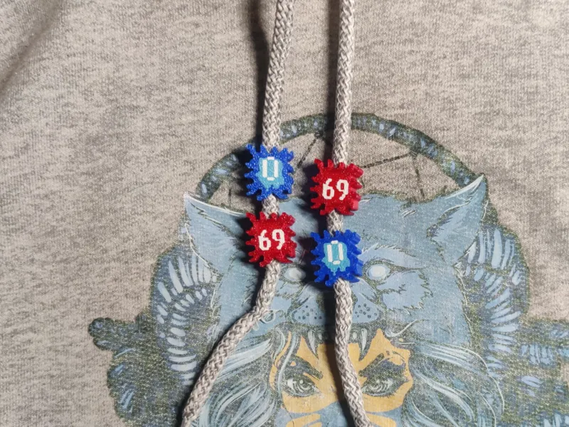 OSRS Hitsplat Hoodie Drawstring Beads