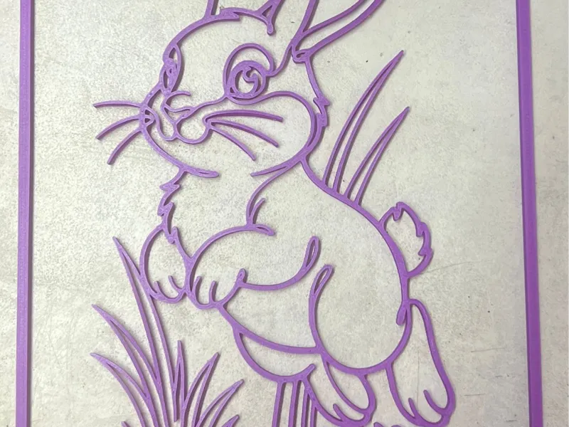 Wandschmuck springender Hase