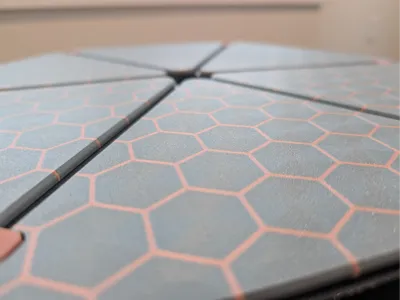 Hexable Coffee Table - Top Plate Hexagon Pattern