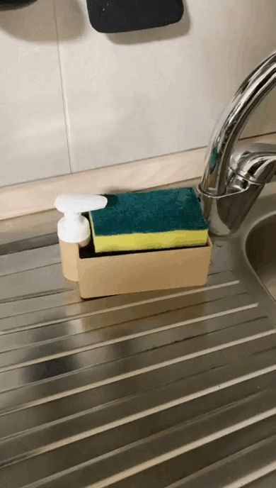 sponge holder with dispenser