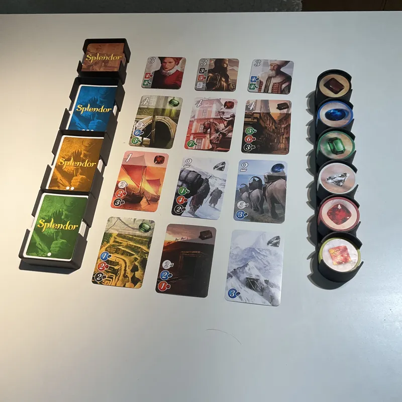 Splendor Board Game Chip and Card Holders