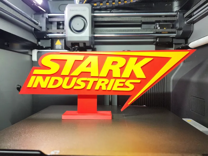 Stark Style Industry Desk Sign Ironman