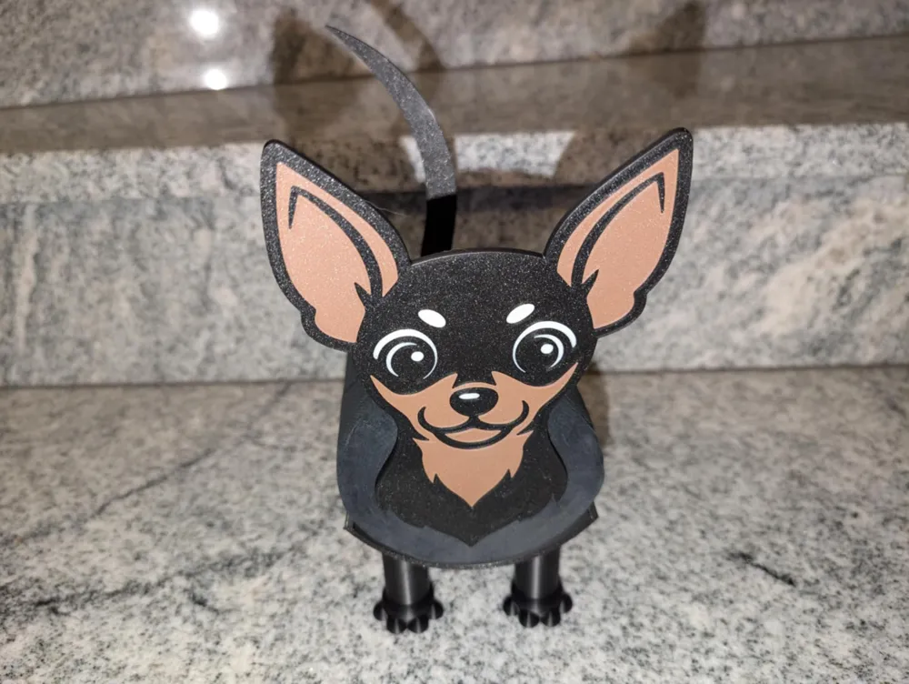 Prague Ratter Toilet Paper Holder Dog - Free 3D Print Model - MakerWorld