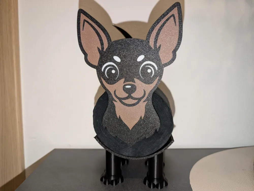 Prague Ratter Toilet Paper Holder Dog - Free 3D Print Model - MakerWorld