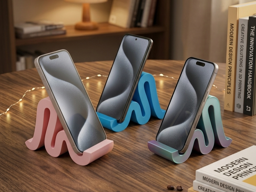 WaveDock – Minimal Curved Phone Stand