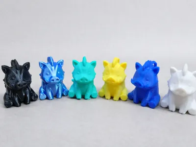 cute wild boar keychain