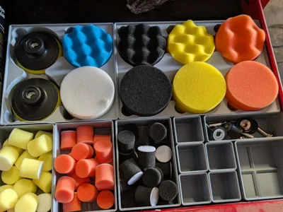 Gridfinity - 75mm polishing pad holders