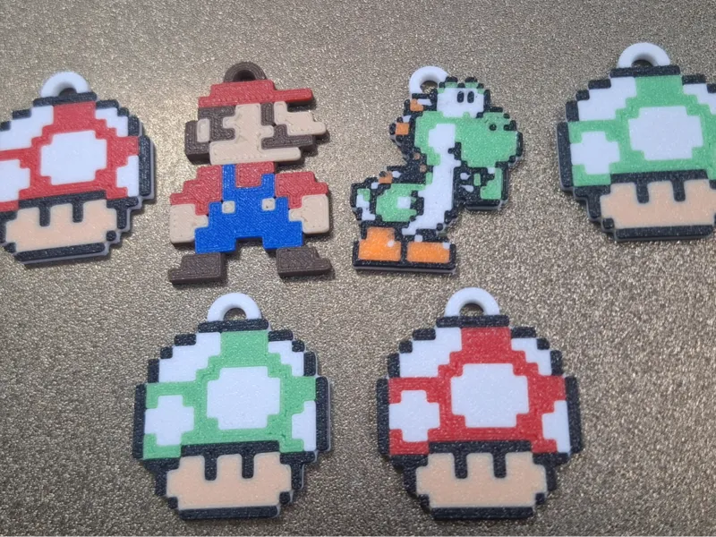 Classic Pixel Art × 3D Printing Super mario Yoshi