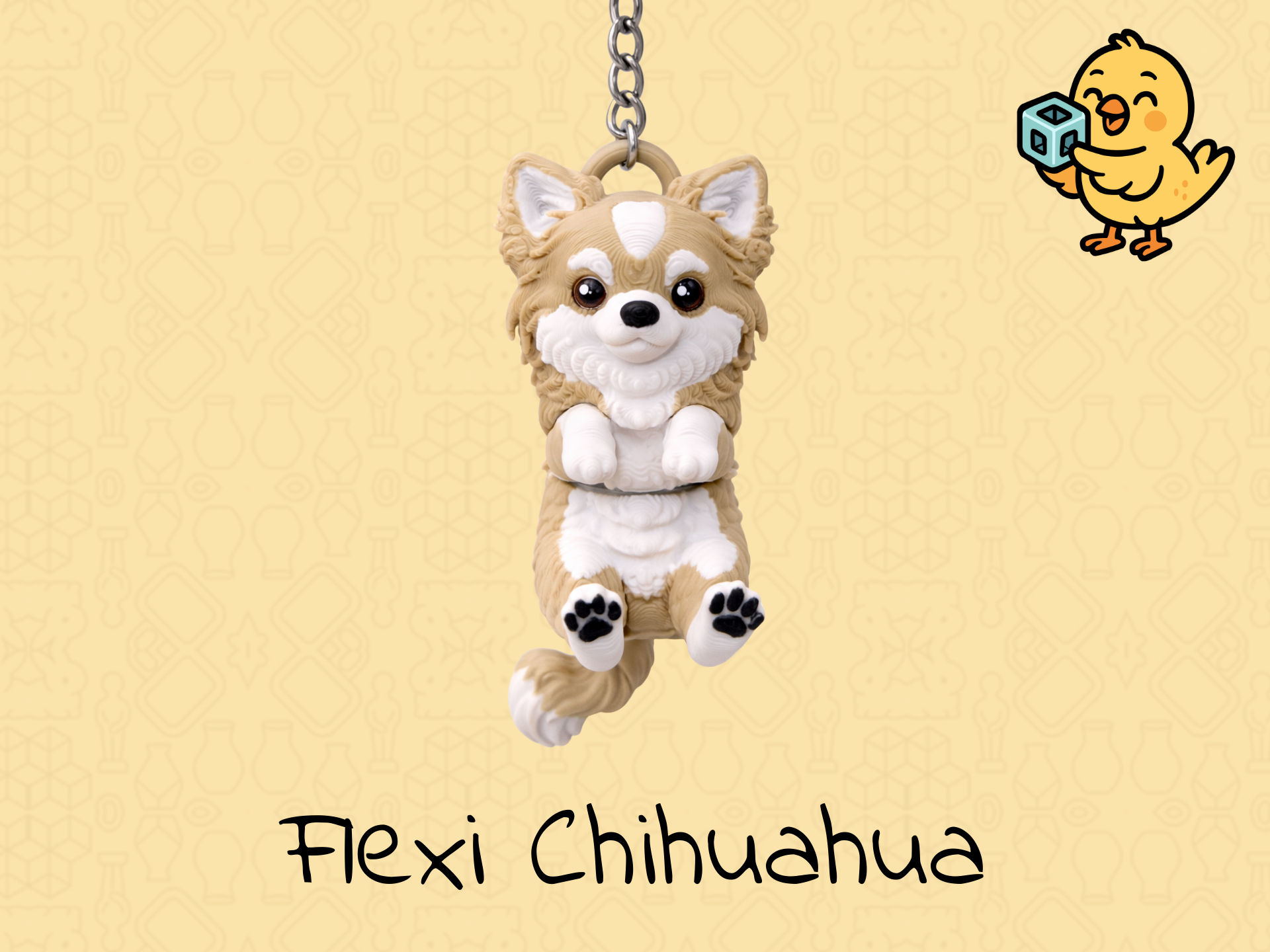 Chihuahua Keychain – Articulated Flexi Dog
