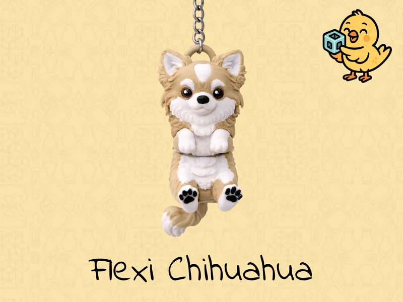Chihuahua Keychain – Articulated Flexi Dog