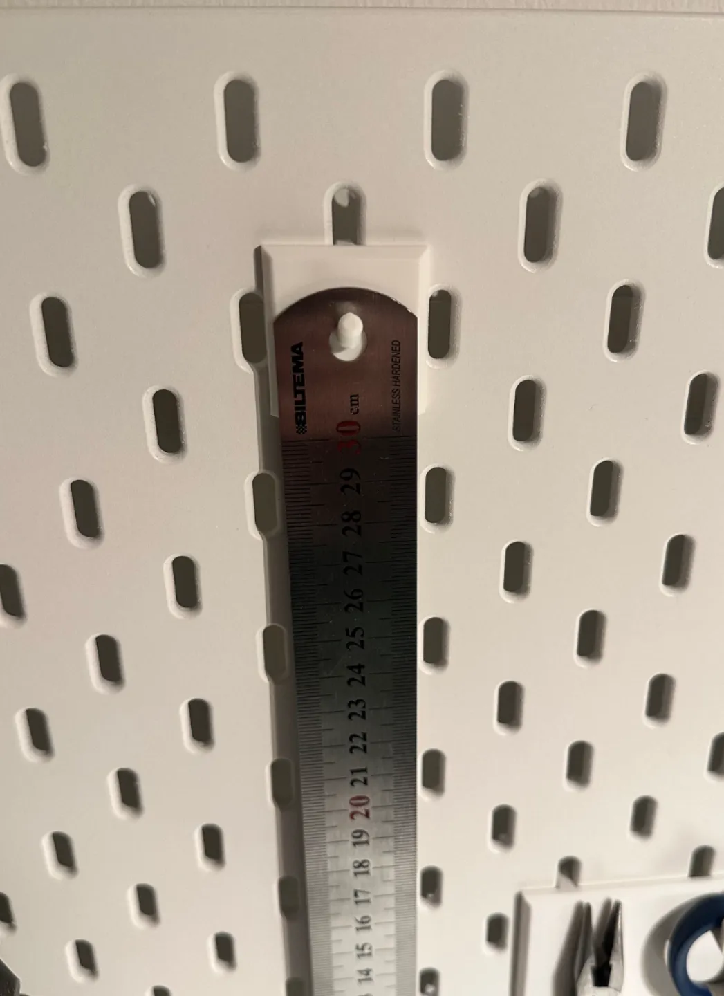 Mini Ruler Print Steel ruler hook for IKEA Skadis pegboard - Free 3D Print Model ...