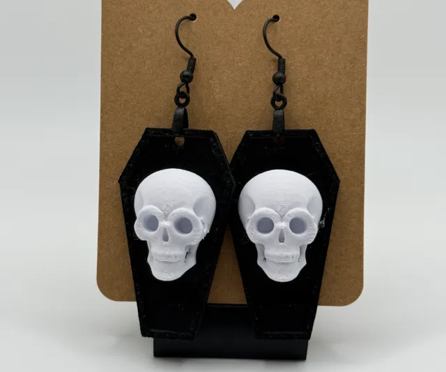 Skull Coffin Earrings
