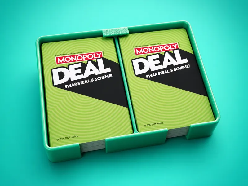 Monopoly Deal case  - embossed logo, no AMS