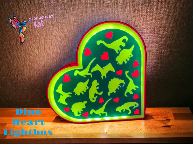 Dinosaur Heart Lightbox 