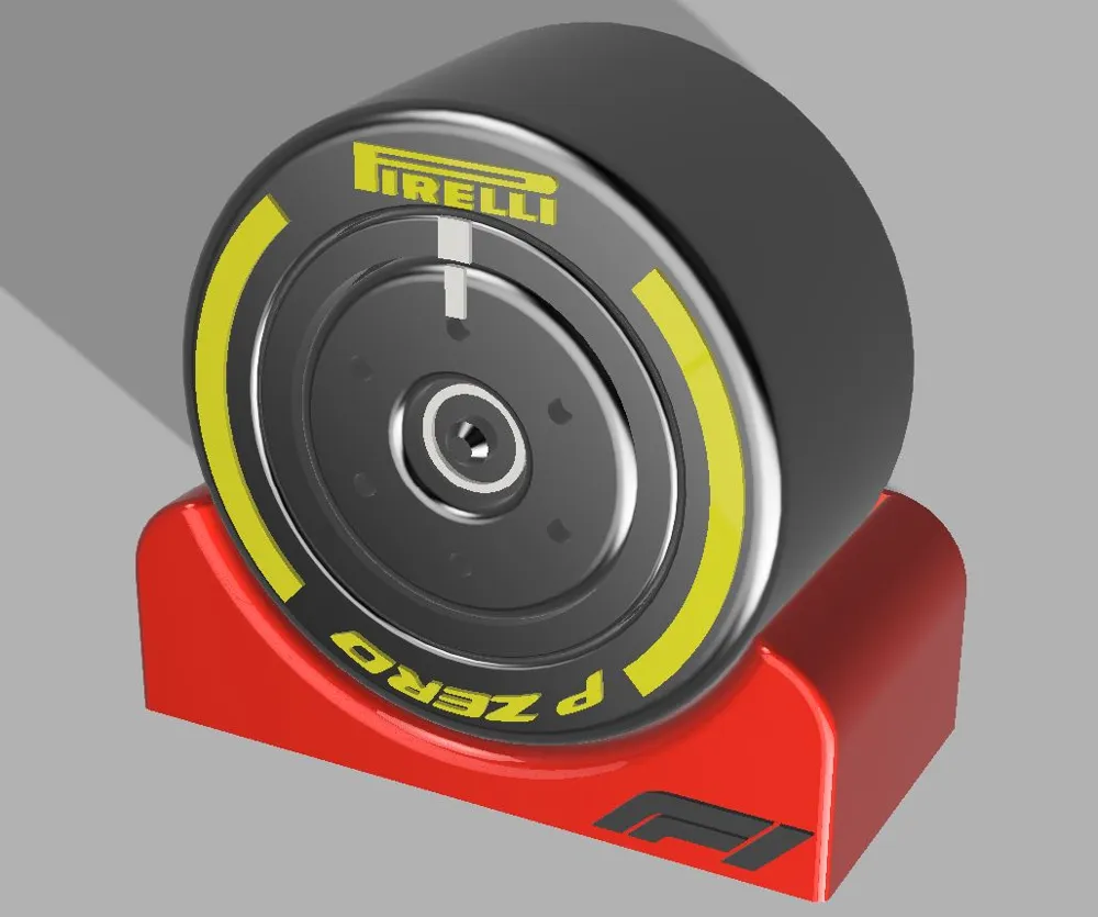 Formula 1 F1 Wheel Clock - Free 3D Print Model - MakerWorld