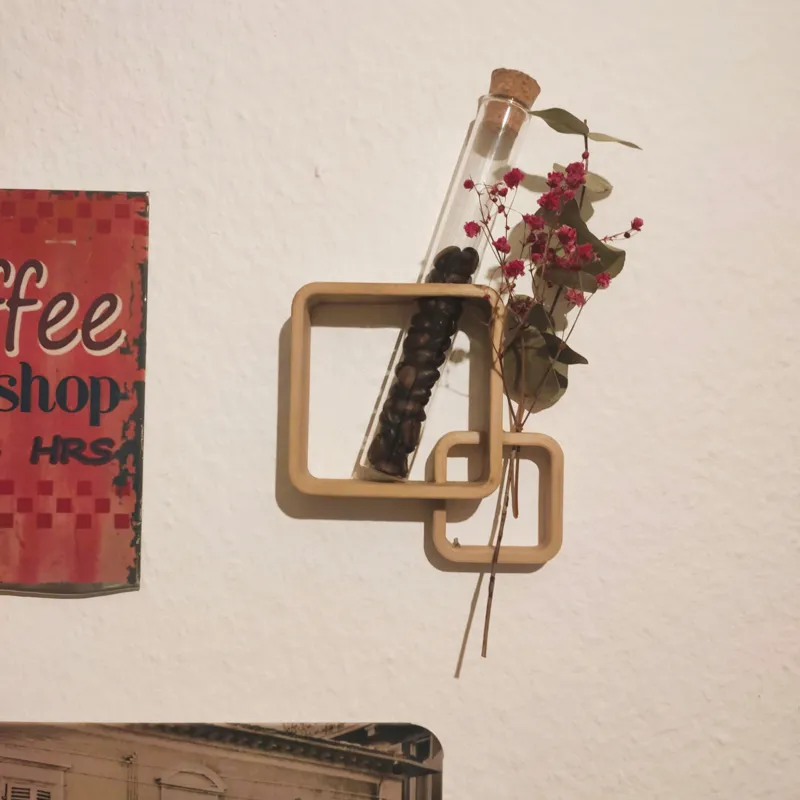 Decor Test Tube Frame, Wood Filament