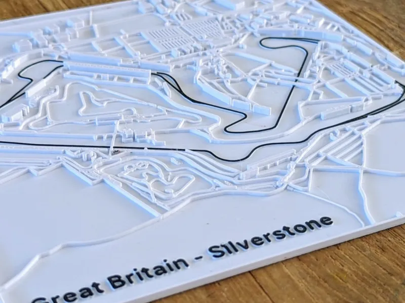 F1 Circuit Silverstone 3D Street map