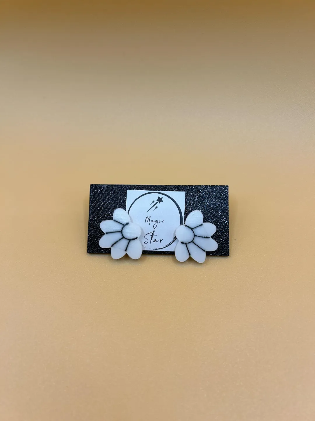 Flower earrings view 2