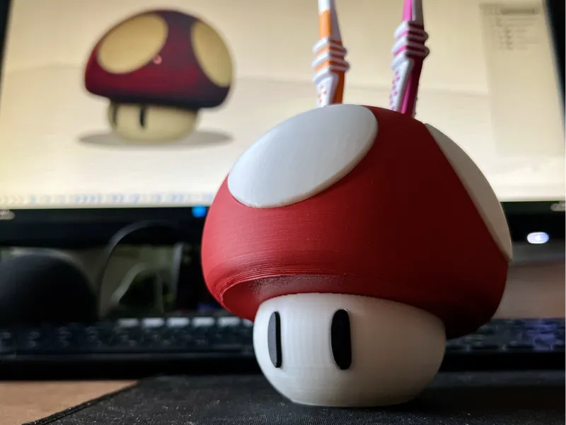 Super Mario Mushroom – Toothbrush Holder