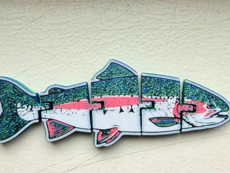 Rainbow Trout Flexi Keychain