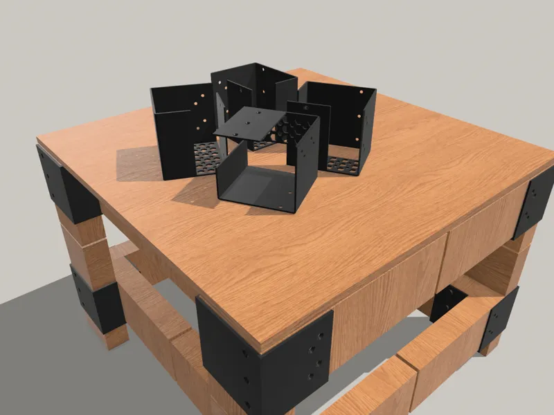 3D Printed - 2x4 Workbench Corner Bracket