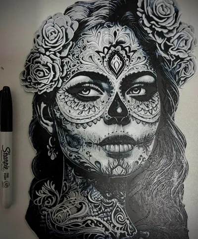 Hueforge Tiled Sugar Skull