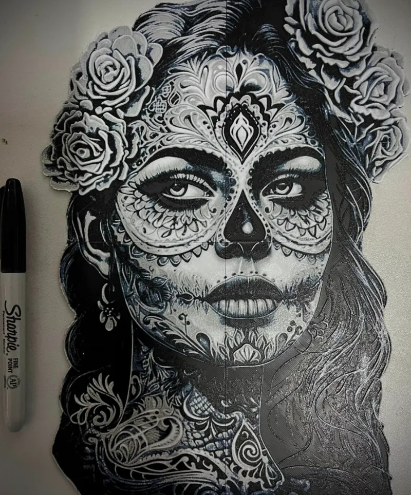 Hueforge Tiled Sugar Skull