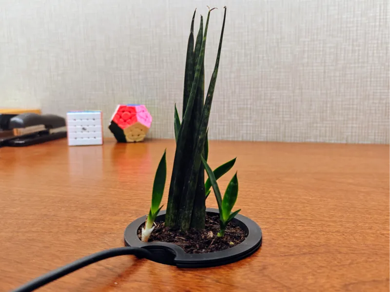 Desk Cable Grommet Planter