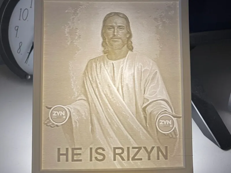 "He is Rizyn" Lithophane – A Divine Zyn Moment