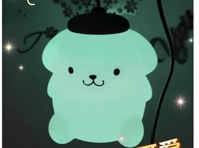 Pudding dog lantern, creative lantern, bedside lamp, night light, creative pendant lamp