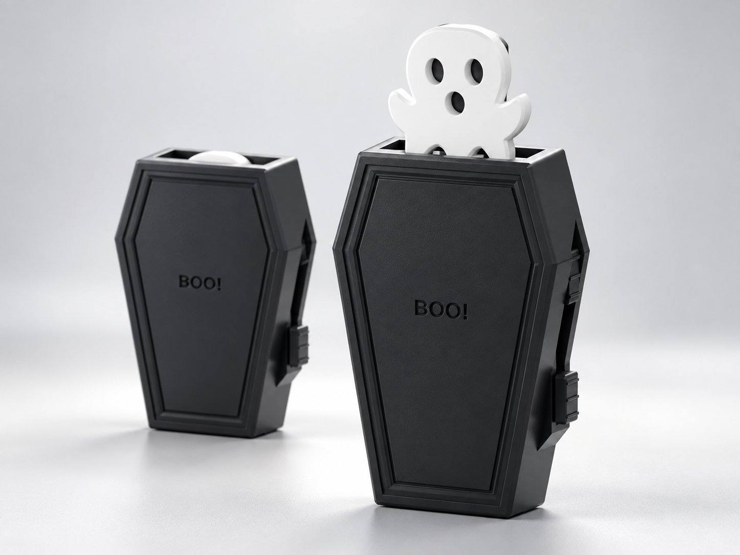 PEEK-A-BOO!  100% Printed Coffin Ghost Fidget 3D model
