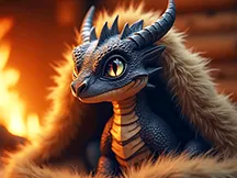 Baby Hearth Dragon Lithophane