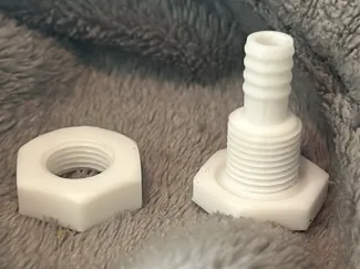 Bulkhead Hose Fitting for 1/4 inch PVC tubing