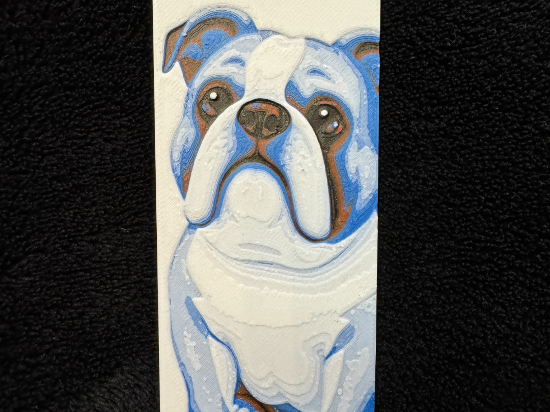 English Bulldog Bookmark Hueforge