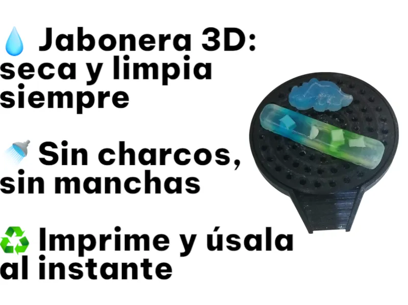 Jabonera 3D: adiós al agua acumulada