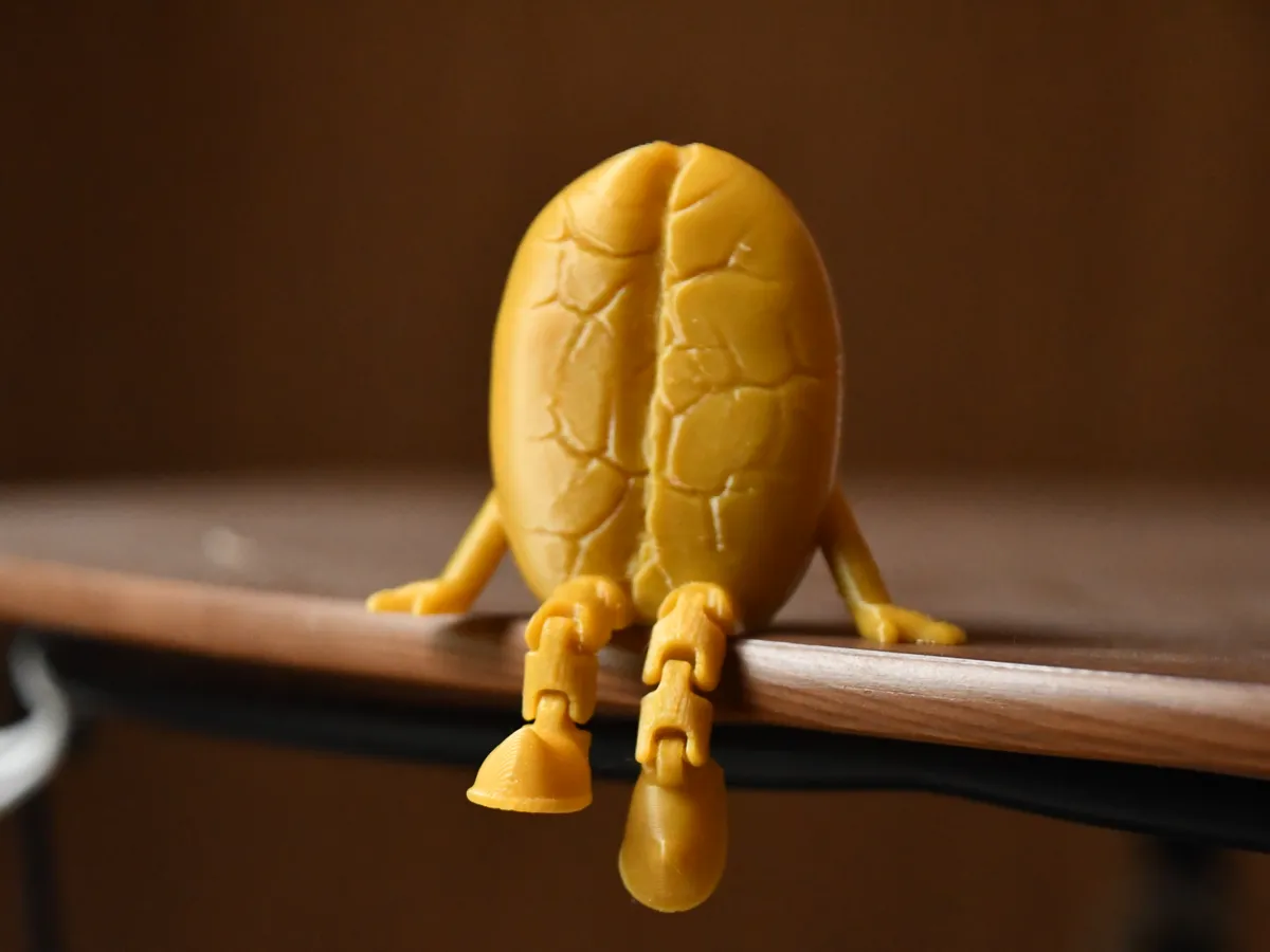 Kahve Fasulyesi Skeçli Bacaklı Biblo Dekoratif Koleksiyonluk Süs