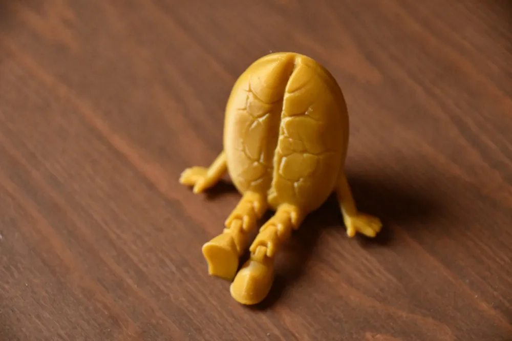 Kahve Fasulyesi Skeçli Bacaklı Biblo Dekoratif Koleksiyonluk Süs