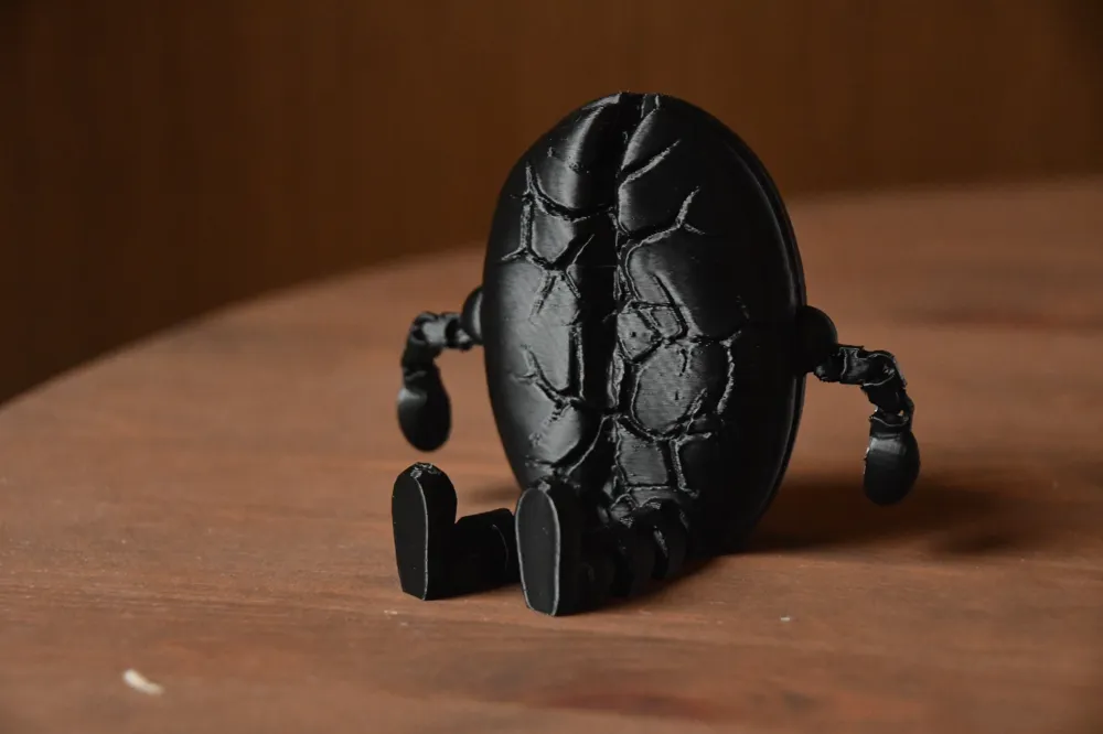 Kahve Fasulyesi Skeçli Bacaklı Biblo Dekoratif Koleksiyonluk Süs