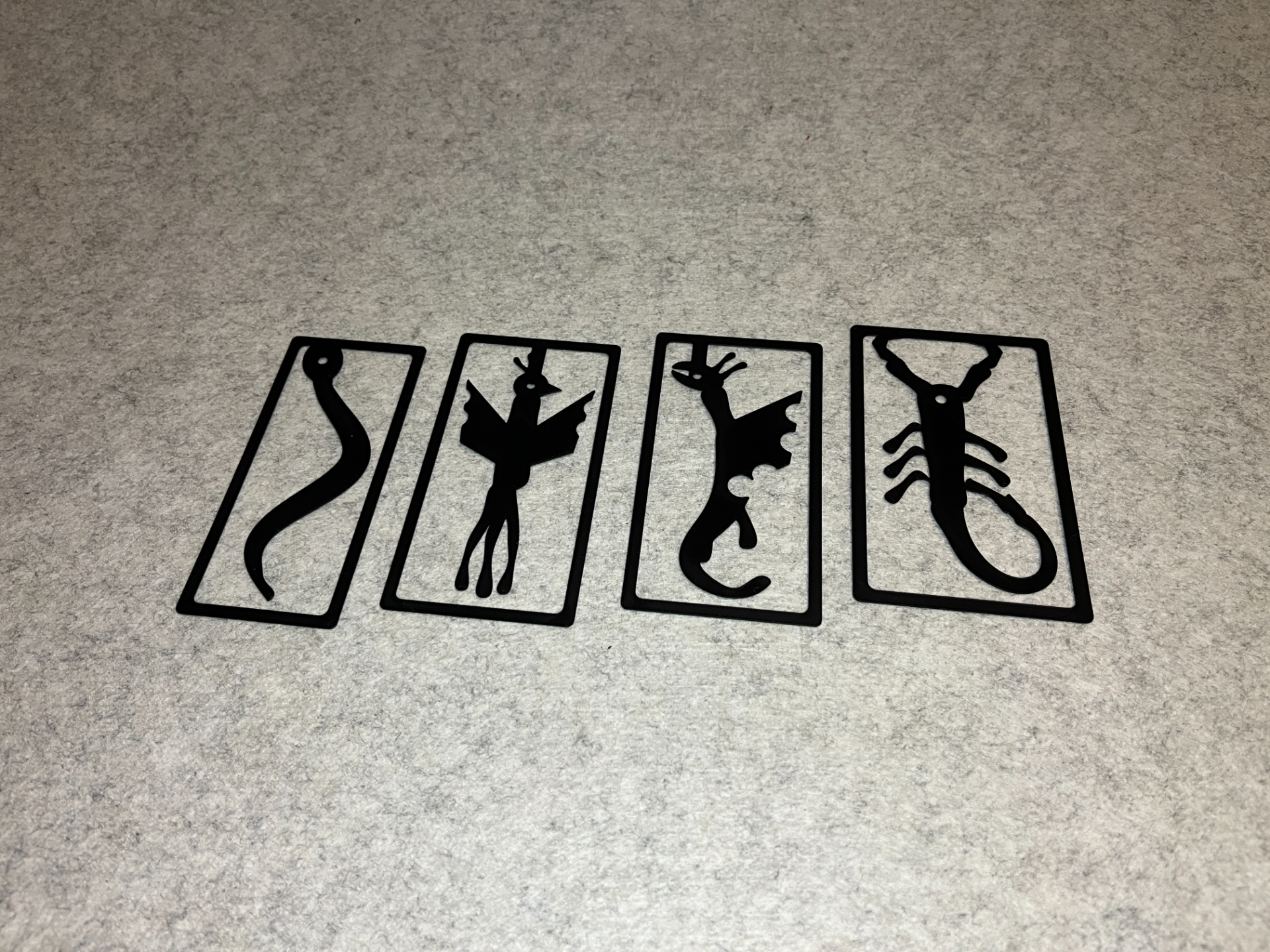 Bookmarks set fantasy animals