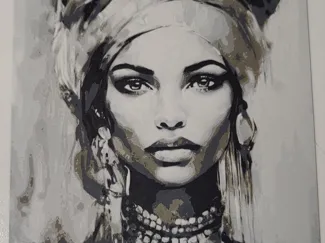Afro Woman 2 Hueforge wallart