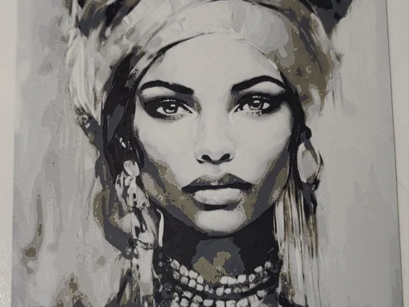 Afro Woman 2 Hueforge wallart