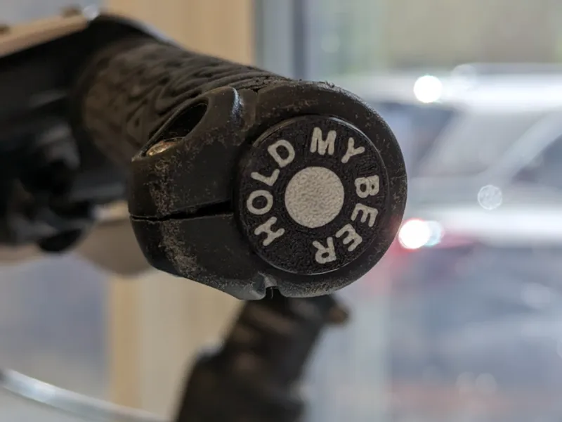 Bicycle Handlebar End Cap with Text