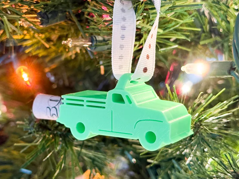 Truck Gas Money Holder Ornament - Holiday Gift