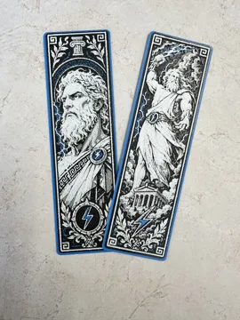Accesorio de lectura: Zeus – God of Thunder | HueForge Bookmark Set — vista de referencia 4