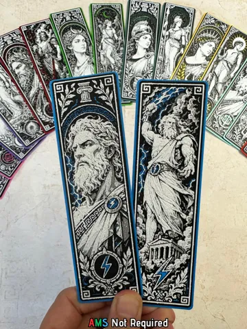 Accesorio de lectura: Zeus – God of Thunder | HueForge Bookmark Set — vista de referencia 2